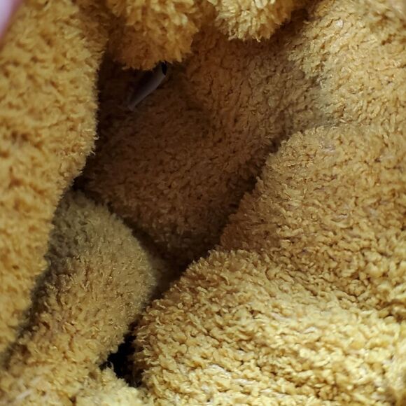 C.C Mustard Yellow Cableknit Beanie Hat - Picture 3 of 3